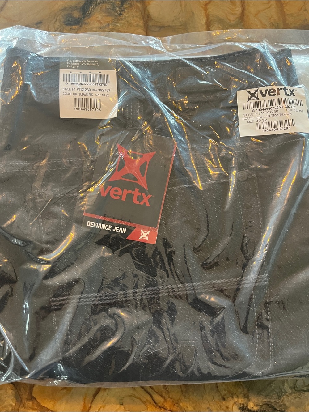 Vertx Defiance Jean in Ultra back